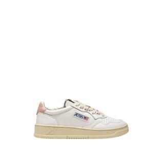 Baskets femme Autry Medalist LL16 Leather White Pink