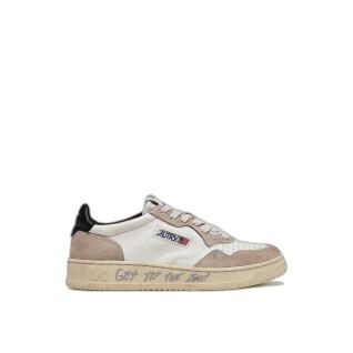 Baskets Autry 01 Low Leat Draw Wht/Silver