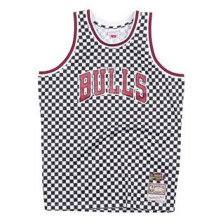 Maillot Chicago Bulls checked b&w