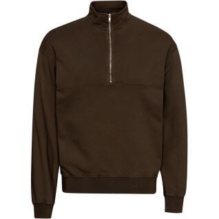 Sweatshirt 1/4 zip Colorful Standard Organic coffee brown