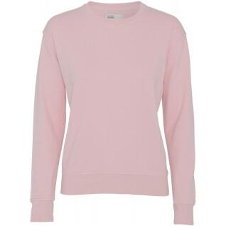 Pull col rond femme Colorful Standard Classic Organic faded pink