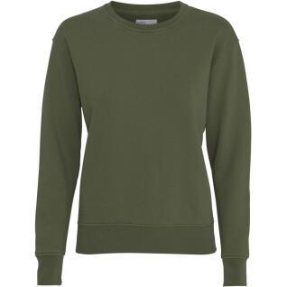 Pull col rond femme Colorful Standard Classic Organic seaweed green