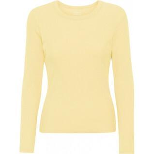 T-shirt côtelé manches longues femme Colorful Standard Organic soft yellow
