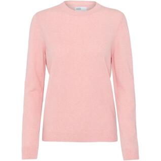 Pull col rond en laine femme Colorful Standard light merino faded pink