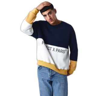 Sweatshirt col rond en maille Project X Paris Colorblock