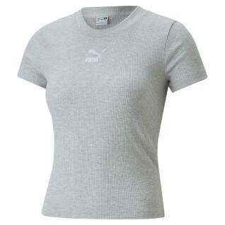 T-shirt classique ajusté côtelé femme Puma