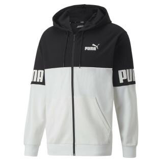 Sweatshirt full zip à capuche Puma Power Colorblock TR