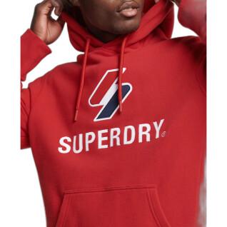 Sweatshirt à capuche avec logo appliqué Superdry Stacked
