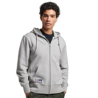 Sweatshirt zippé à capuche ample Superdry Essential Logo