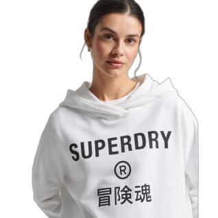 Sweatshirt à capuche court femme Superdry