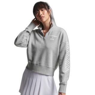 Sweatshirt semi-zippée femme Superdry Code Core