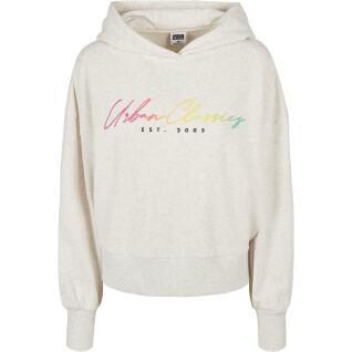 Sweatshirt à capuche femme Urban Classics Oversized Rainbow