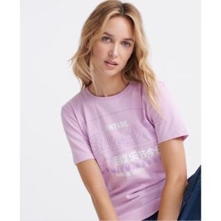 T-shirt à contour en coton biologique femme Superdry Premium Goods Label