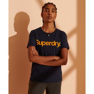 T-shirt femme Superdry Core Logo Flock
