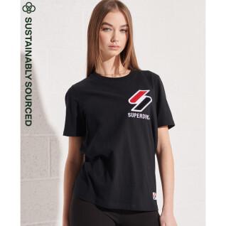 T-shirt en velours chenille et coton biologique femme Superdry Sportstyle