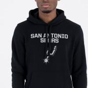 Sweat à capuche New Era avec logo de l'équipe San Antonio Spurs