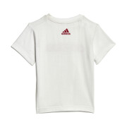 Ensemble t-shirt avec short coton biologique bébé adidas 3-Stripes Essentials Lineage