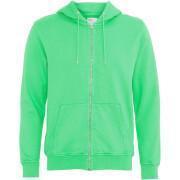 Sweatshirt à capuche zippé Colorful Standard Classic Organic spring green