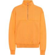 Sweatshirt 1/4 zip Colorful Standard Organic sunny orange