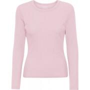 T-shirt côtelé manches longues femme Colorful Standard Organic faded pink