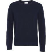 Pull col rond en laine Colorful Standard Classic Merino navy blue