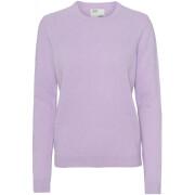 Pull col rond en laine femme Colorful Standard Classic Merino soft lavender