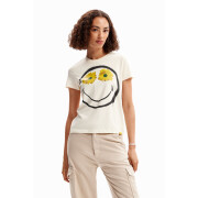 T-shirt femme Desigual Smiley fleurs