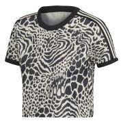 T-shirt crop femme adidas Leopard