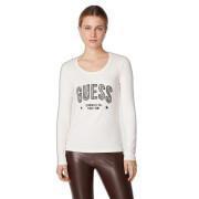 T-shirt col rond manches longues femme Guess Mirela
