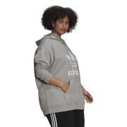 Sweatshirt à capuche grande taille femme adidas Originals Trefoil