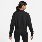 Sweatshirt zippé femme Nike Club Fleece Oversize Crop