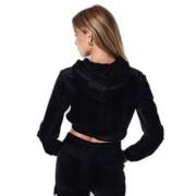 Sweatshirt à capuche court velours femme Project X Paris