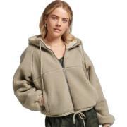 Sweatshirt à capuche zippé en peau lainée femme Superdry