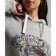 Sweatshirt à capuche à motif floral avec inscription femme Superdry