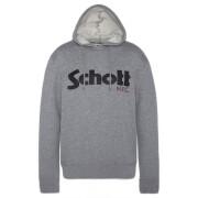 Sweatshirt capuche logo Schott