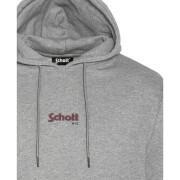 Sweatshirt capuche petit logo poitrine Schott