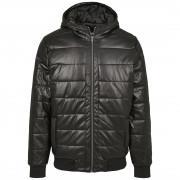 Parka Urban Classic hooded faux leather bubble