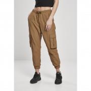 Pantalon femme Urban Classics high waist crinkle nylon cargo