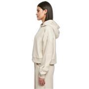 Sweatshirt à capuche côtelé court femme Urban Classics Oversized