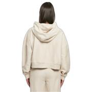 Sweatshirt à capuche côtelé court femme Urban Classics Oversized