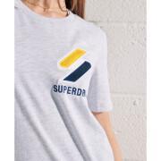 T-shirt en velours chenille et coton biologique femme Superdry Sportstyle