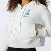 Sweatshirt full zip femme New Balance essentials