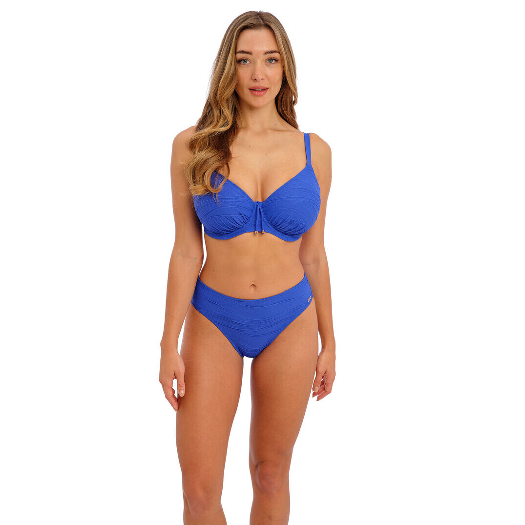 bas de maillot de bain taille mi-haute femme fantasie beach waves ultramarine