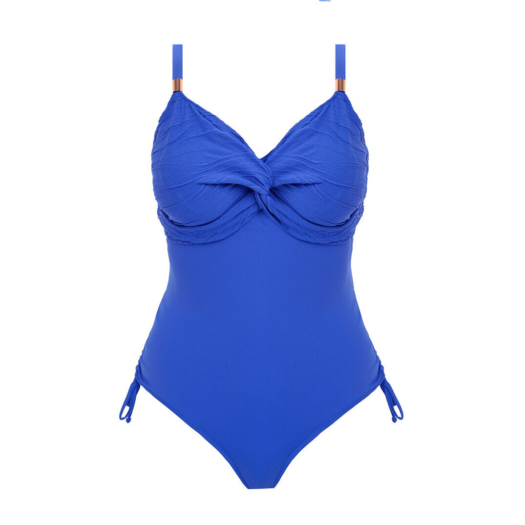 maillot de bain 1 pièce twist femme fantasie beach waves ultramarine