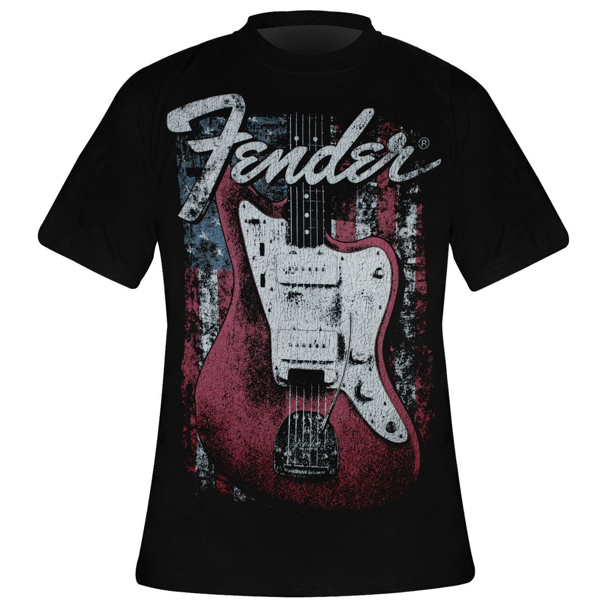 t-shirt fender distressed guitar