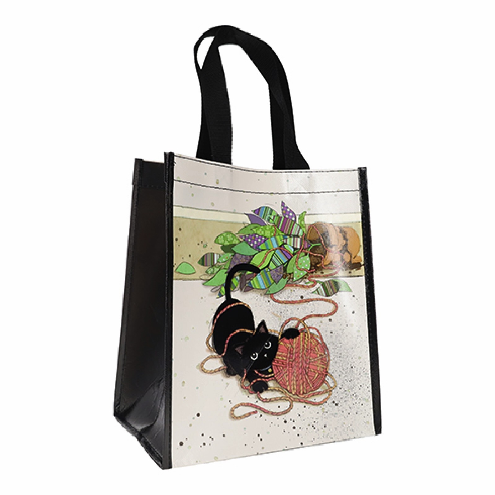 sac cabas plastique recyclé chaton pelote kiub bug art