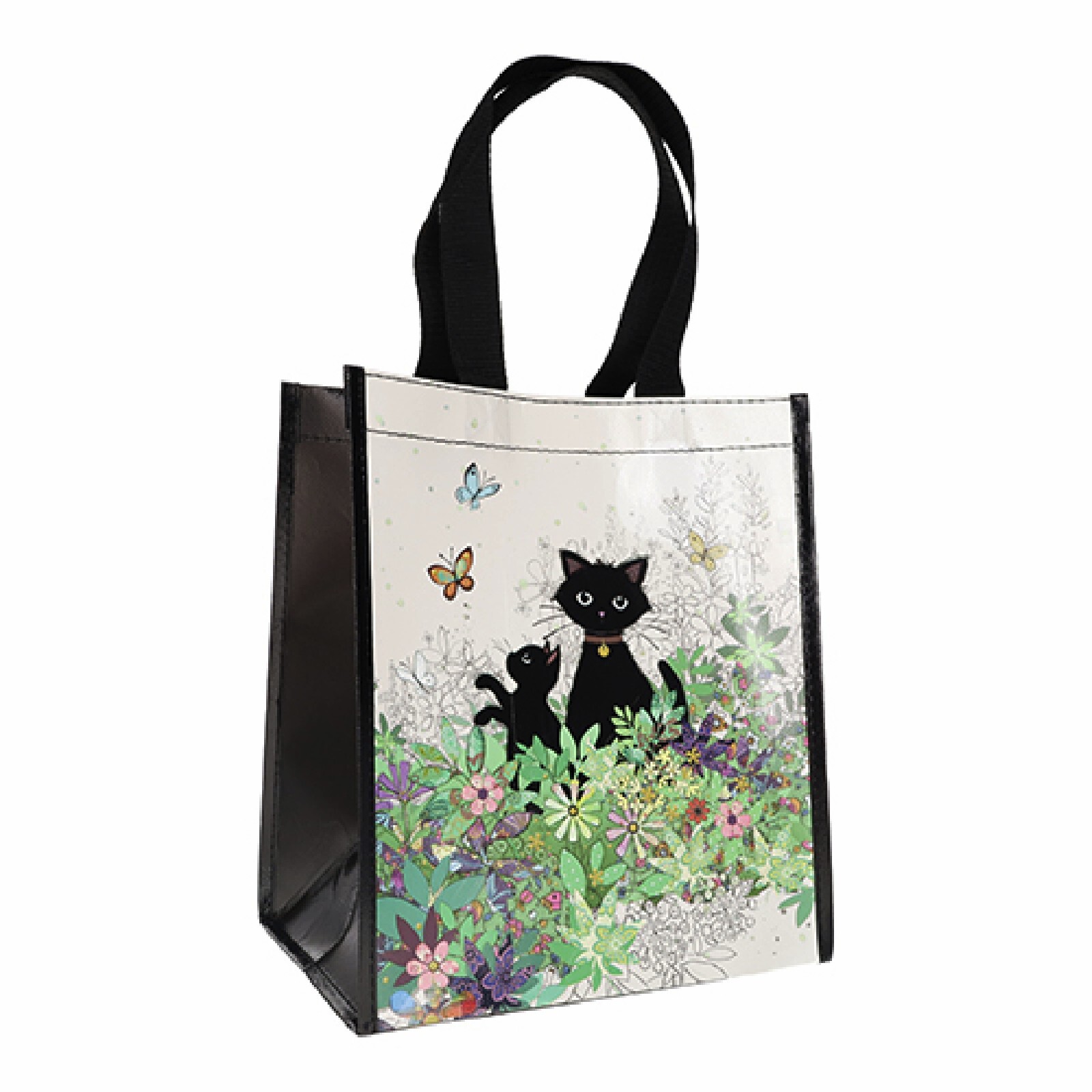 sac cabas plastique recyclé chaton jardin kiub bug art