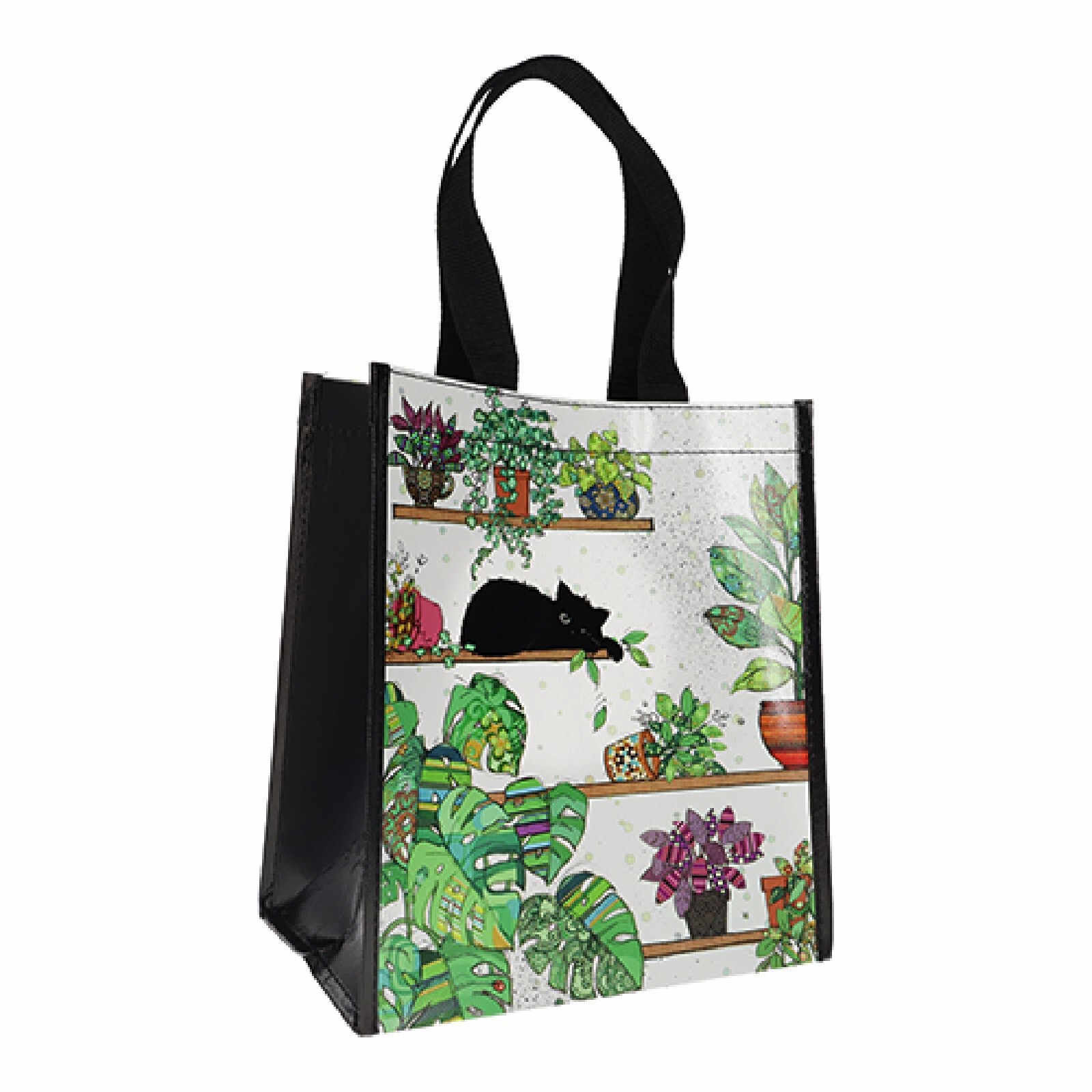sac cabas plastique recyclé chaton plantes kiub bug art