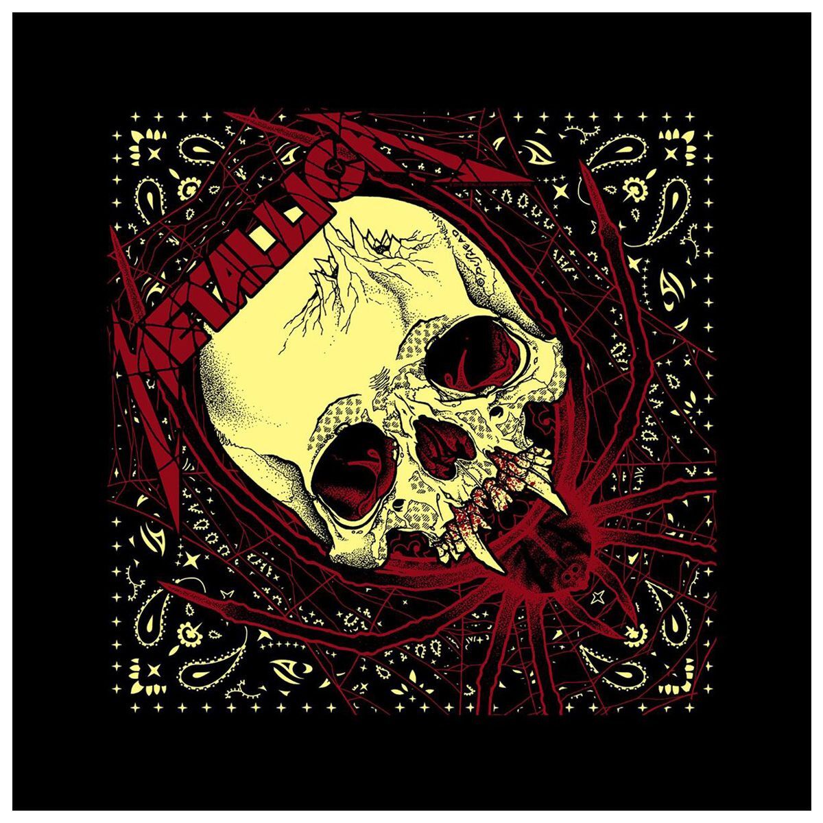 bandana rock à gogo metallica - spider skull