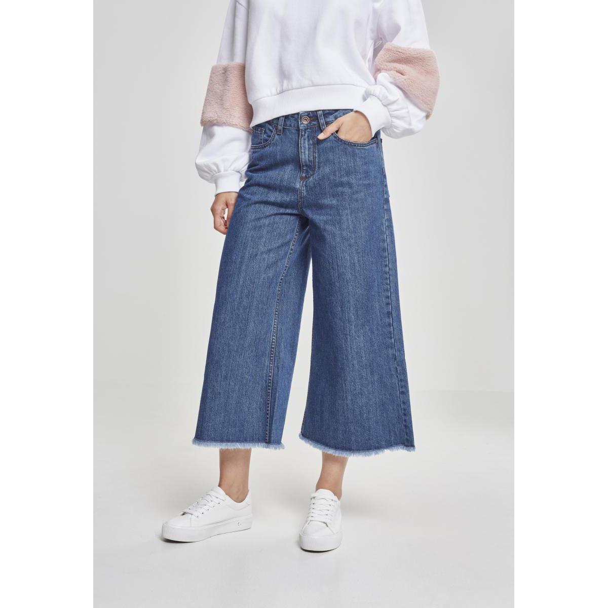 pantalon femme urban classic denim culotte